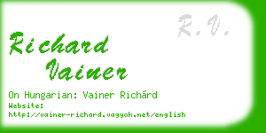 richard vainer business card