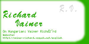 richard vainer business card
